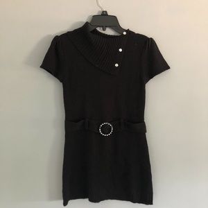 Black George Kids Belt Dress